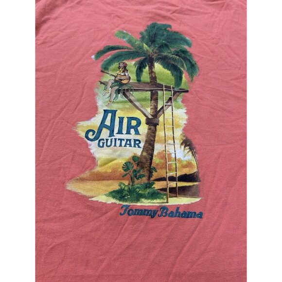 TOMMY BAHAMA Men T Shirt-ALL FIN AND GAMES-AIR GUITAR SIZE MEDIUM Preppy Travel - Picture 10 of 10